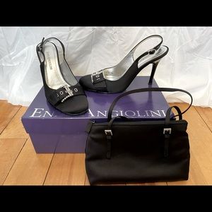 Enzo Angiolini slingback shoes size 6.5 with matching bag